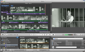 Screen Shot of iMovie Workspace